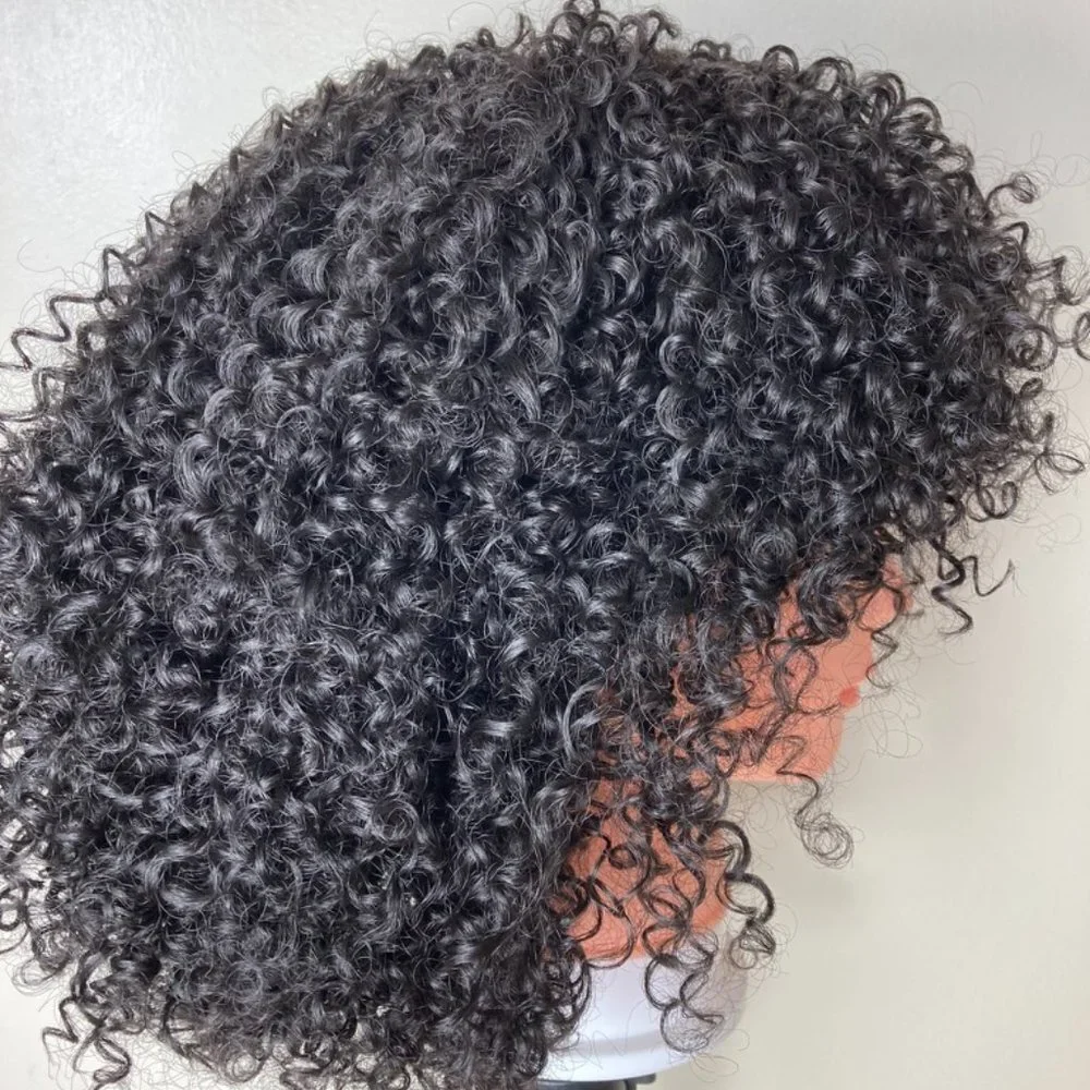 Black Afro Kinky Wig With Bangs